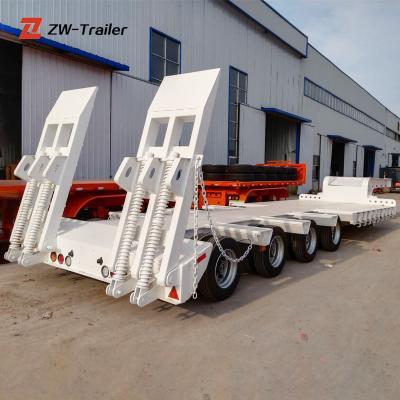 China 40 Ft Truck Trailer Gooseneck Lowbed Lowboy Low Loader Semi Trailers In Africa for sale