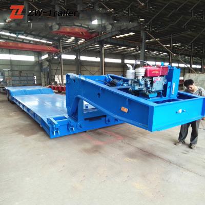 China Truck Trailer China Manufacture Bulk Cargo Carrier Equipment Hauler 60 Ton 100 Ton Low Low Loader Trailer for sale