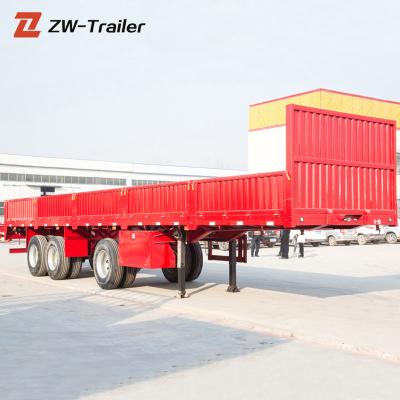 China China Factory 50ton 60ton New 3 Axlesemi Truck 4 Axlesemi Truck Sidewall Drop Sidewall Drop Semi Trailer China Trailer Truck for sale