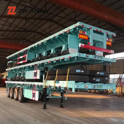 China Truck Trailer China Customized Flatbed Container Chassis Container Transport Truck Semi Trailer for sale