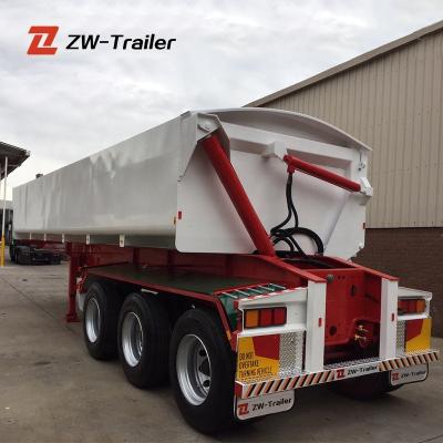 China Factory Customized Meters Tractor Tipper Side Dump Trailer Semi Truck Trailer china 40ton 60cubic for sale