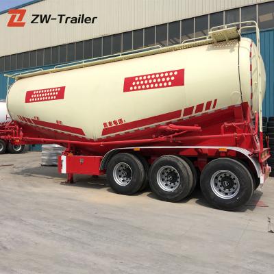 China Truck Trailer 3 Axles Factory 45m3 40cbm Cement Powder Carrier Bulk Tank Semi Truck Trailer for sale