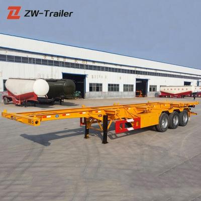 China Truck Trailer Container Chassis 40 Feet Skeleton Trailer With Container Twist Locks for sale