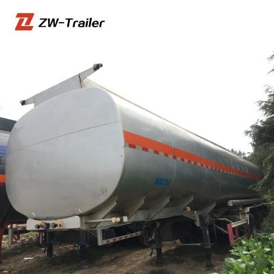 China Truck trailer second hand aluminum or steel 30000 36000 40000 50000 liters used tank tanker gasoline and oil trailer for sale