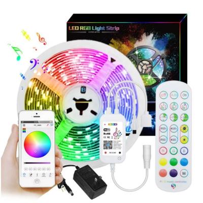 China Easy Life Smart Amazon Alexa Google Home Tuya Wifi BT IP65 Accessible LED Waterproof Flexible Luces Neon 5050 RGB Kits Led Strip Lights for sale