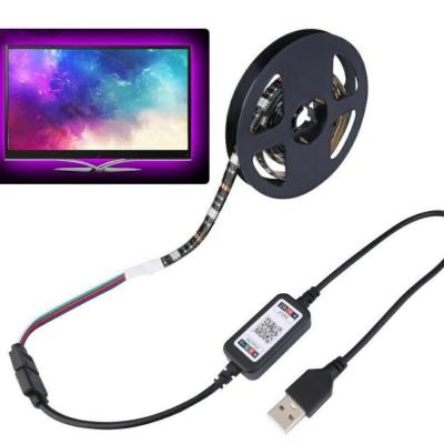 China PC 5050RGB TV Indoor USB Phone APP TV Background Light Smart Music Controller RGB BT LED Light Strip for sale