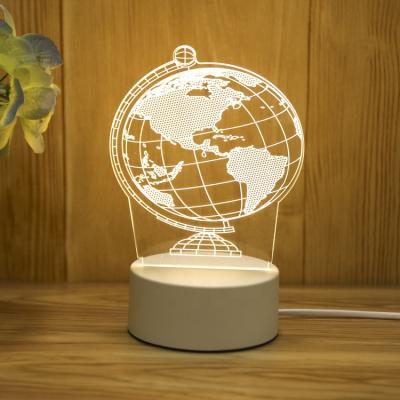 China 3D Printing Cartoon Night Light Custom Acrylic Bedroom Bedside Light USB Gift Table Lamp Small Night Decoration LED Lamp for sale