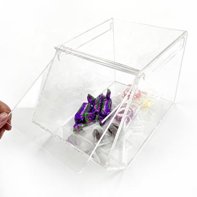 China Acrylic Plastic Candy Sign Spring Display Box Dispenser Acrylic Candy Box For M&M for sale