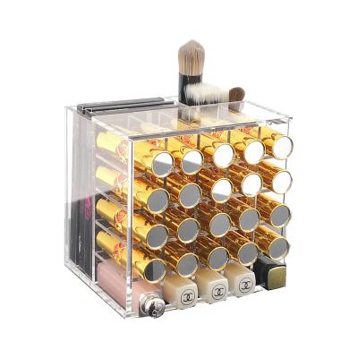 China Home Transparent Acrylic Cosmetics Box Display Storage Lipstick Sign Box Box Desktop Box Lipstick Cosmetics for sale