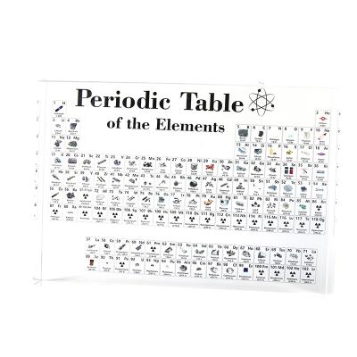 China Gift Spring Sign High Transparent Periodic Table Display Acrylic Block for sale