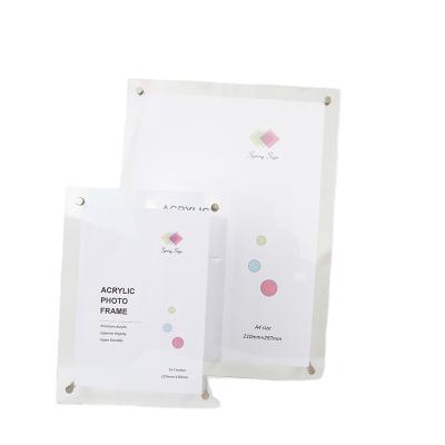 China Clear Gift Spring Sign Photo Frame With Stand for sale