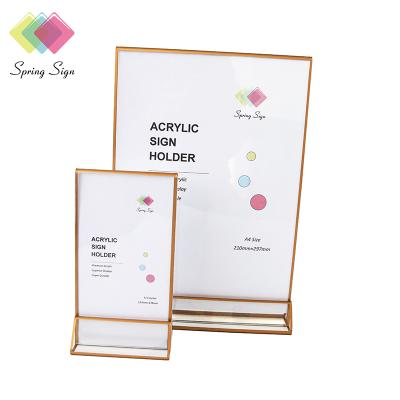 China High Quality Acrylic Menu Display Food Holder Gift Spring Sign Acrylic Sign Holder for sale