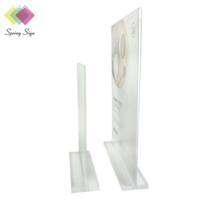 China Gift Spring Sign Acrylic Magnetic Price Tag Holder Table Number Holder for sale