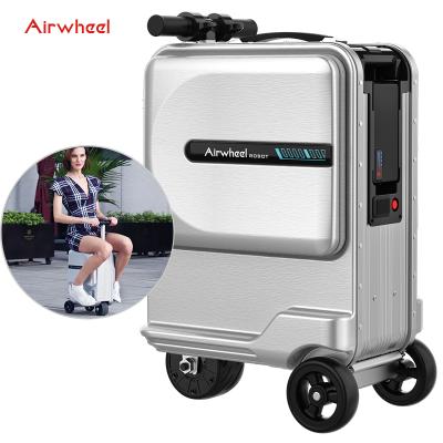 China SE3miniT Easy Fit Scooter Luggage Bag Smart Airwheel Business Suitcase Foil Carry On Silver Mounts Travel Luggage Filter Riding for sale