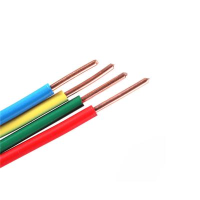 China Construction BV Single Core Cable Copper Conductor PVC Insulated Solid Wire Electrical Cable for sale