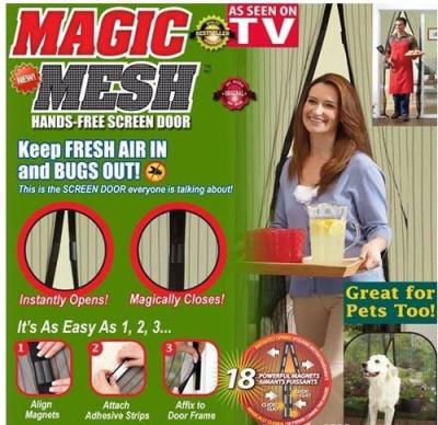 China Black / White / Beige As Seen On Tv Magic Mesh Keep Fresh Air In And Bugs Out for sale