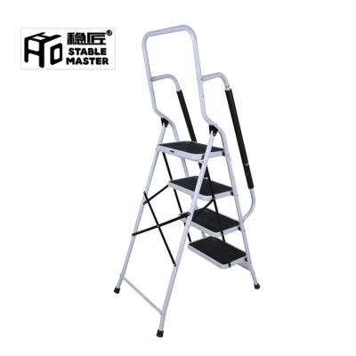 China Adjustable Folding Ladders Ladder Stronger Metal Double Step Staircase SM-TT6044B for sale