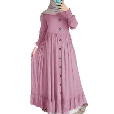 China New Women's Adult Muslim Dress Muslim Dress Arab Turkish Islamic Women's Long Dress Casual Bubble Retro Sleeve Shirt for sale