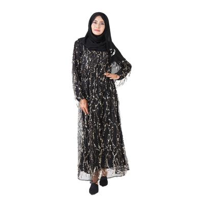 China New Muslim Women's Modest Muslimah Styling BT-7008# Maxi Dress Long Sleeve Arab Islamic Black Abaya plus size for sale