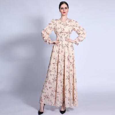 China JML-1332# Muslim Abaya Dress Fashion Floral Print In Dubai Islamic Clothing For Women Maxi Dresses S-2XL for sale