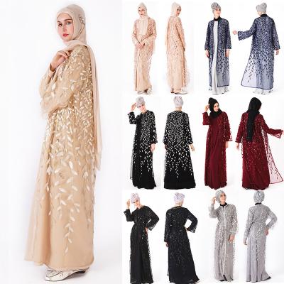 China New Product Dubai Fashion BT-L201# Sequin Embroidery Beautiful Arab Muslim Abaya Turkey Abaya Women Dress Muslim Dress Women Dresses Dubai India Clothes for sale