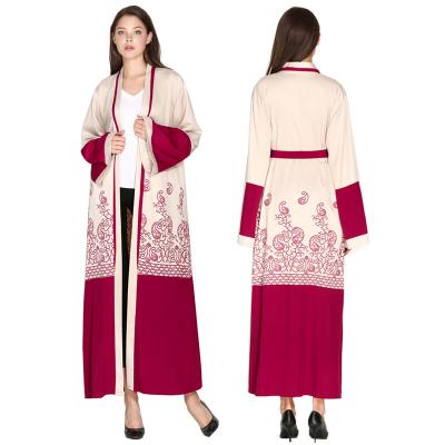 China Fashion YDD-1211# Dubai Fashion Sequin Embroidery Dubai Fashion Islamic Clothing Long Eid Dresses Women Abaya Floral Print Modern Islamic Dress for sale