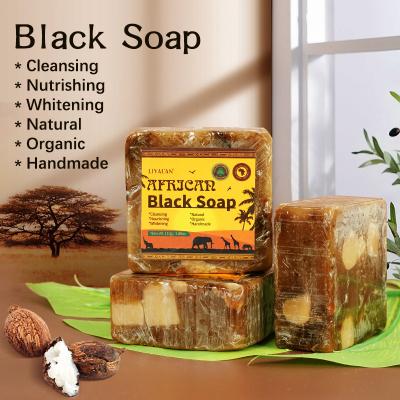 China 100% Original Natural Handmade African Black Soaps Acne Base Cleansing Whitening and Skin Care Removal for sale