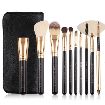 China Soft Custom Logo Bamboo Makeup Brush Organizer With Bag for sale