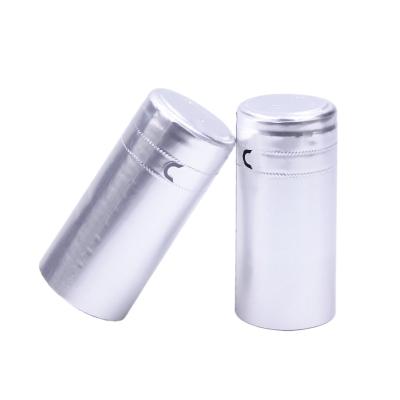 China seal & Custom printed closure design polylaminate cap wine bottle heat shrinkable cap with tear off strip 30*60mm aluminum cap for sale