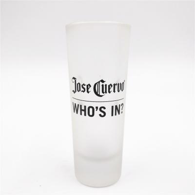 China Viable Unique Private Labeling 65ml Vodka Frosted Shot Glass for sale