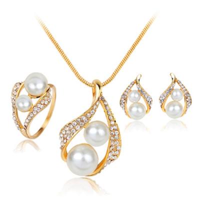 China Popular High Quality Jewerly Cheap Hot Selling Pearl Earrings Jewelry Set High Quality Jewelry Set for sale