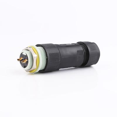 China IP68 Lamp Waterproof 5pin 125V 10A Electrical Welding Connector for sale