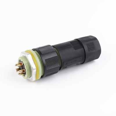 China LAMP IP68 waterproof electrical welding connector 4pin 125V 15A screwless for sale