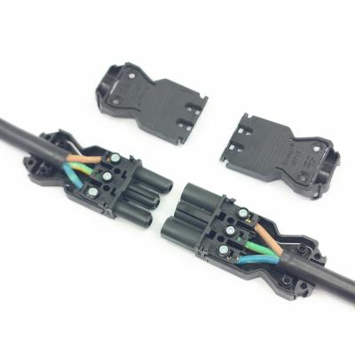 China LED LAMP Male Poles Screw Connector And 3 Female Connector Pluggable Connector for sale