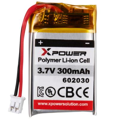 China Small Slim Toys Lipo 3.7V 300mah Size Earphone Battery Lithium Polymer Li-PO Battery for sale