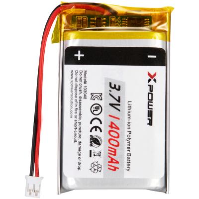 China Custom Toys High Capacity Digital Battery 103048 3.7V 1400mah Lithium Polymer Battery for sale