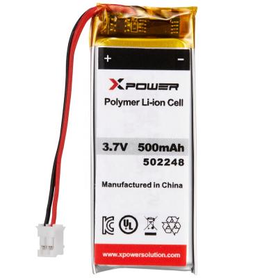 China Toys 3.7V 500mah UL Certified Lithium Ion Polymer Battery XPOWER 502248 1.85wh Lipo Battery For Mini Sport Speaker for sale