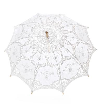 China Victorian Women Parasol Sun Umbrella Tea Party Decoration Embroidered Lace Umbrellas Parasol Wedding Bridal Umbrella for sale