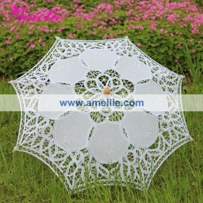 China A0105 Children Size Small Victorian Cheap Battenburg Lace Parasol for sale