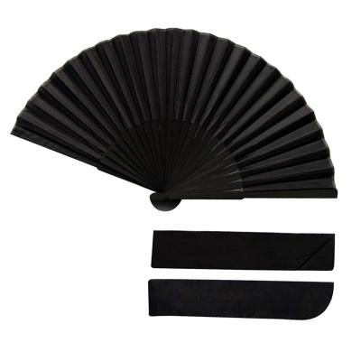 China Gothic Silk Hand Fan China Lolita Party Gifts Handmade Black Wedding Silk Folding Fan for sale