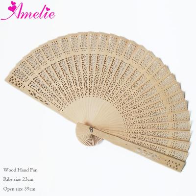 China Fashion Chinese Style Handmade Mix Size Wooden Craft Products Hand Fan Wedding Guest Souvenirs Gifts 23cm or 20cm for sale