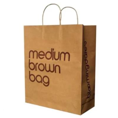 China Recyclable Custom Printed Kraft Fast Food Paper Bag for sale