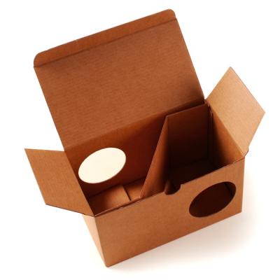 China Recyclable Hot Sale Custom Cardboard Coffee Packaging Cardboard Cup Set In Box With Window for sale