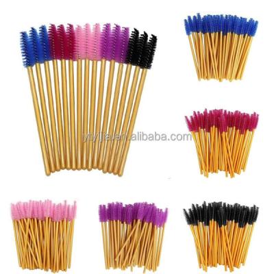 China Unablebreak Nylon Disposable Plastic Eyelash Brush Applicator Wand Private Label Mascara Brush For Eyelash Extensions Makeup Brush for sale