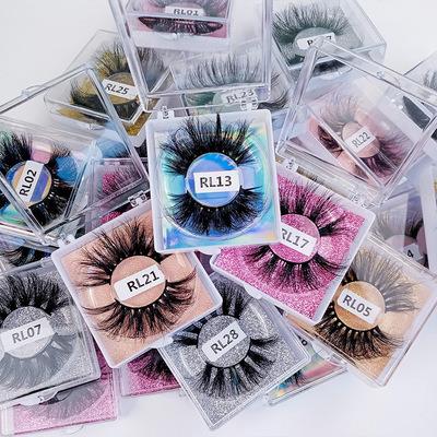 China 2021 new arrivals private label custom 25mm long natural 5d mink lashes packaging box mink lashes custom logo 3d mink eyelashes seller for sale