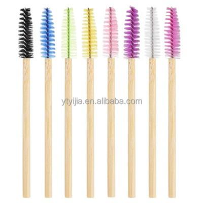 China Unablebreak Wholesales Eco-Friendly Bamboo Handle Mascara Wand Disposable Eyelash Extension Brushes Wooden Lip Brush for sale