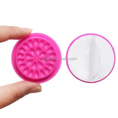 China PVC Wholesalers New Flower Form Disposable Glue Transparent Tray PVC Adhesive Glue Holder For Eyelash Extension for sale