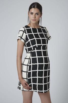 China Windowpane Check Print maternity dresses for pregnance office lady for sale