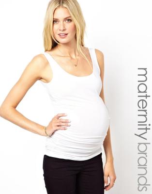 China Plain white maternity tank tops factory wholesale in cheap price for sale