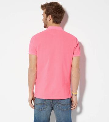 China wholesale blank men's polo t shirts 100% cotton pink polo shirts for sale